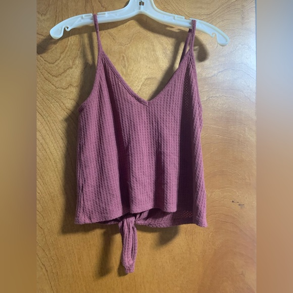 Wild fable rose pink tank top with tie - Picture 2 of 3